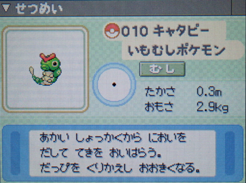 キャタピー プラチナ ポケモンずかん
