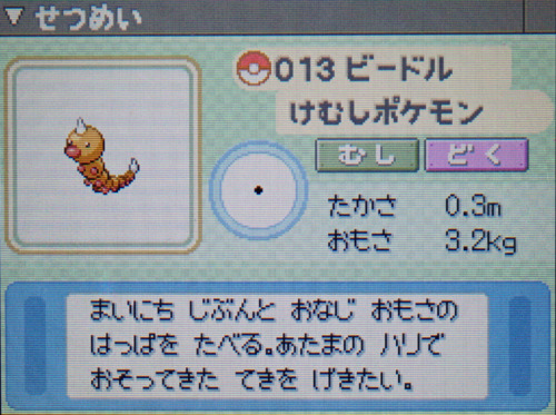 ビードル プラチナ ポケモンずかん