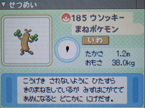ウソッキー プラチナ ポケモンずかん