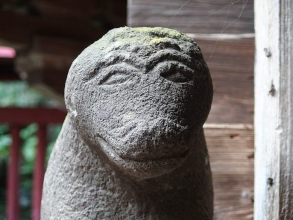 南アルプス市・諏訪神社のはじめ狛犬！