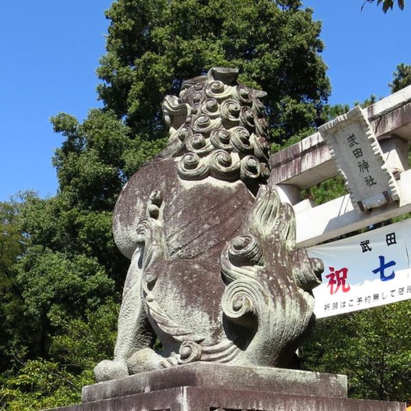 武田神社の護国系狛犬