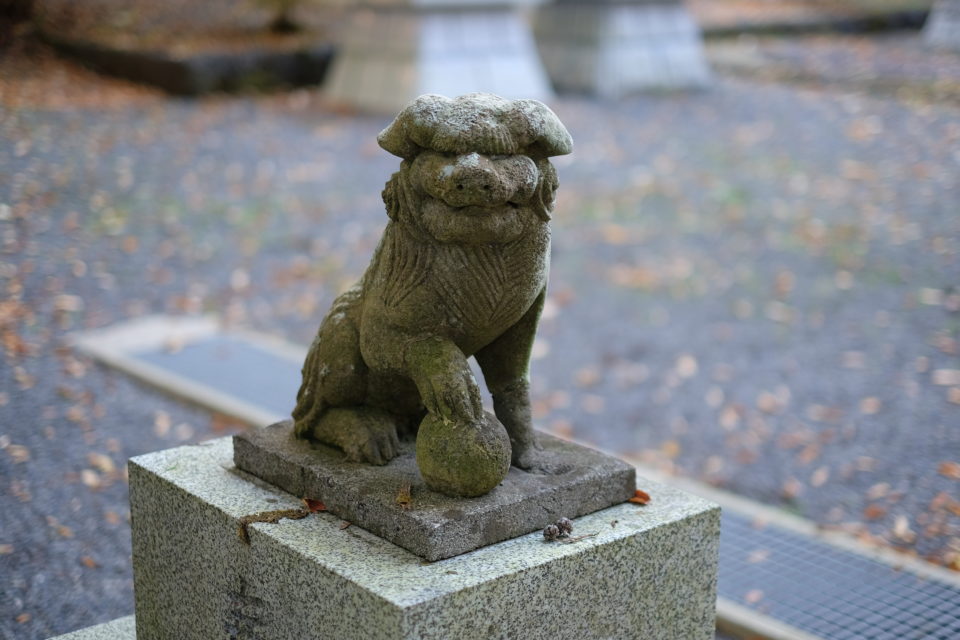 山梨県山中湖村 山中浅間神社の狛犬