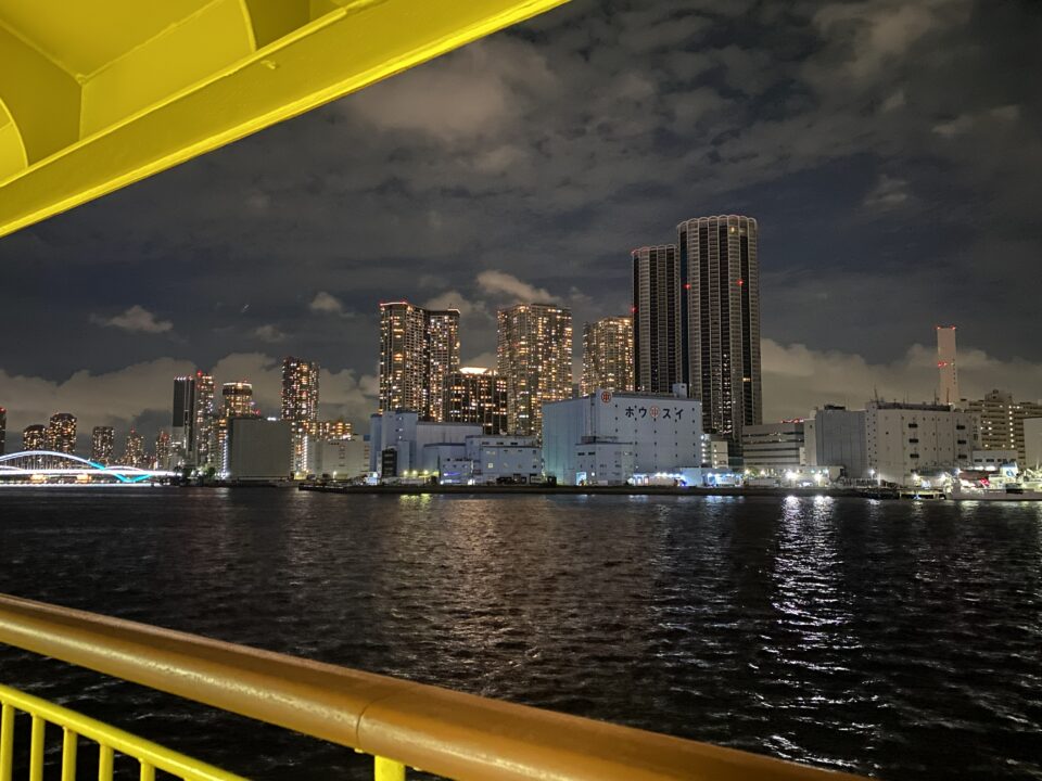 東京 夜景 海から