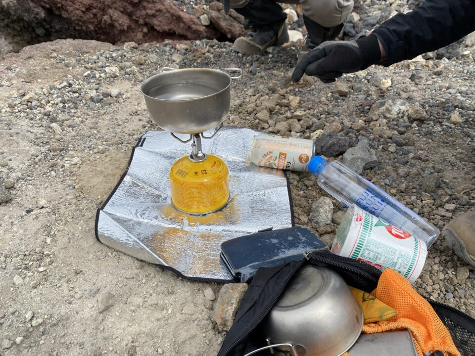 富士山 ガスコンロ お湯